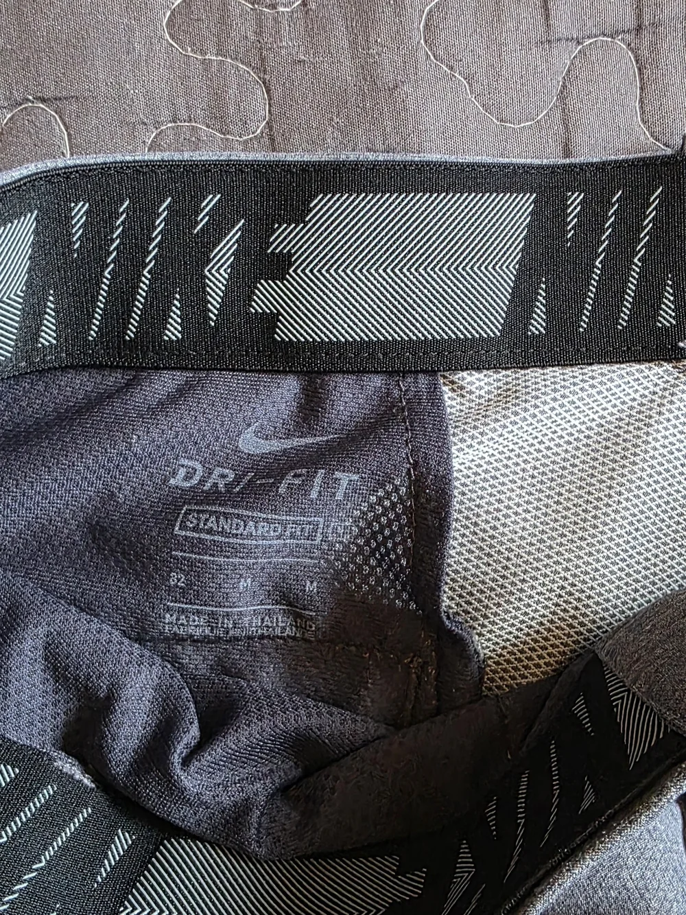 Nike Men's Light Gray Athletic Shorts with Belt Loops